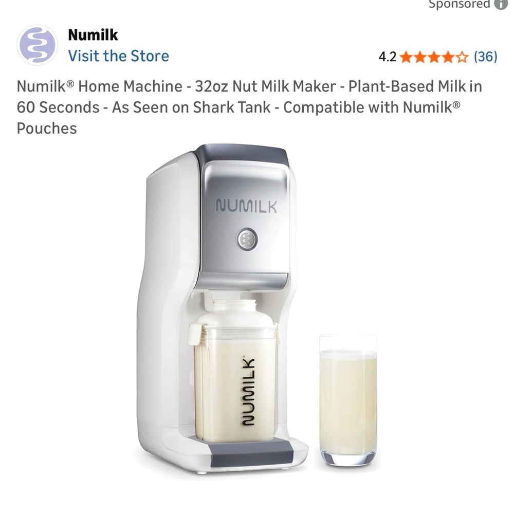 Home Machine - Silver and White Nut Milk Maker